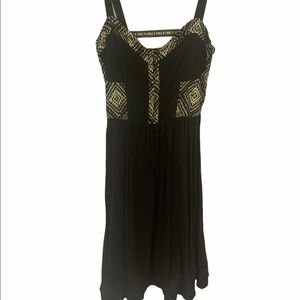 Aztec Patterned Open Back Mini Dress